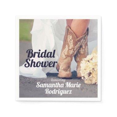 Texas Bride in Boots Bridal Shower Napkins