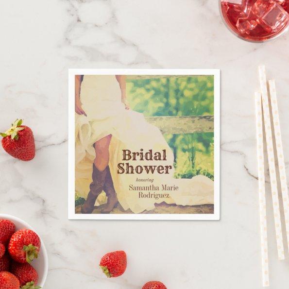 Texas Bride in Boots  Napkins