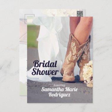 Texas Bride in Boots Bridal Shower PostInvitations