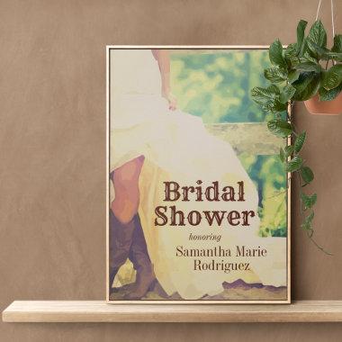 Texas Bride in Boots Bridal Shower Poster