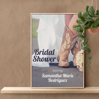 Texas Bride in Boots Bridal Shower Poster