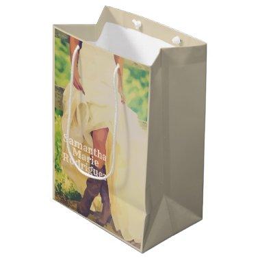 Texas Bride in Boots Medium Gift Bag