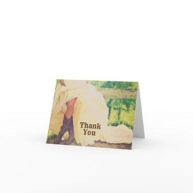 Texas Bride in Boots Shower Thank You Invitations