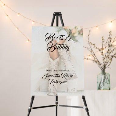 Texas Bride in Rhinestone Boots Bridal Shower Foam Board