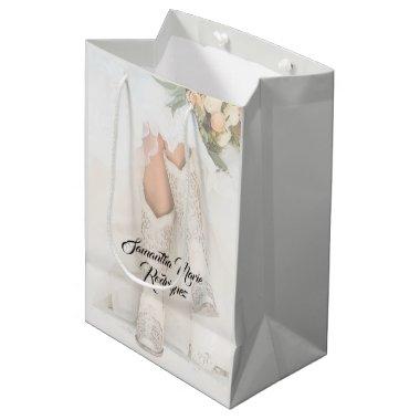 Texas Bride in Rhinestone Boots  Medium Gift Bag