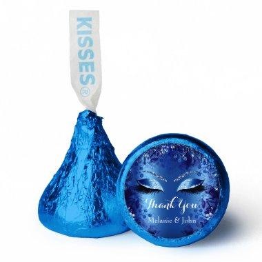Thank Name Floral Drip Sweet 16th Bridal Blue Hershey®'s Kisses®