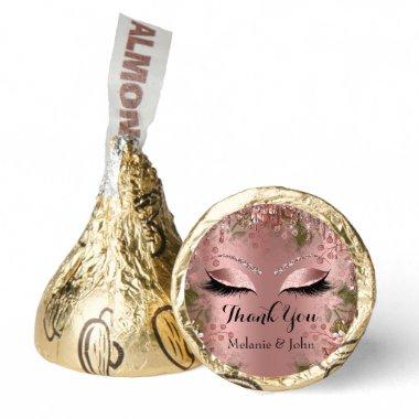 Thank Name Floral Drip Sweet 16th Bridal Rose Gold Hershey®'s Kisses®