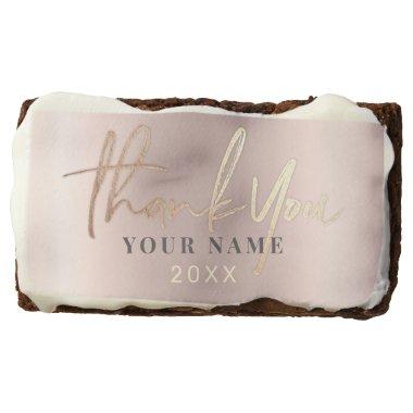 Thank You 16th Bridal Rose Gold Favor Luxury Brownie