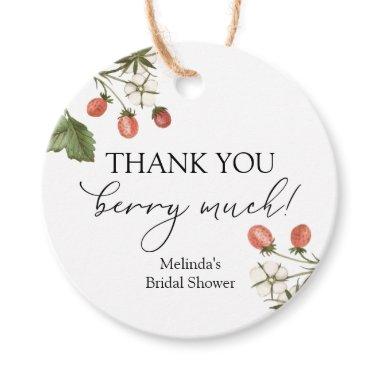 Thank you Berry Much Shower Favor Favor Tags