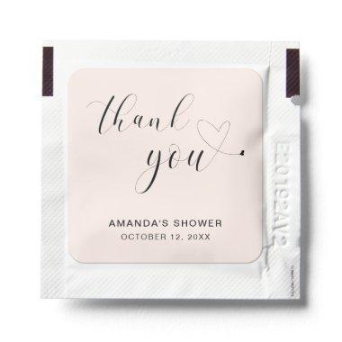Thank You Blush Pink Bridal Shower Favor Hand Sanitizer Packet
