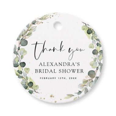 Thank You Bridal Shower Eucalyptus Greenery Favor Tags