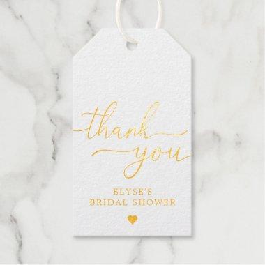 Thank You Bridal Shower Gold Foil Favor Gift Tag