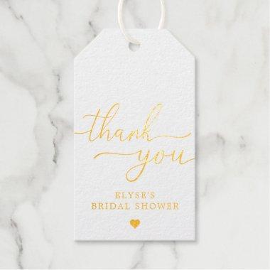 Thank You  Gold Foil Favor Gift Tag