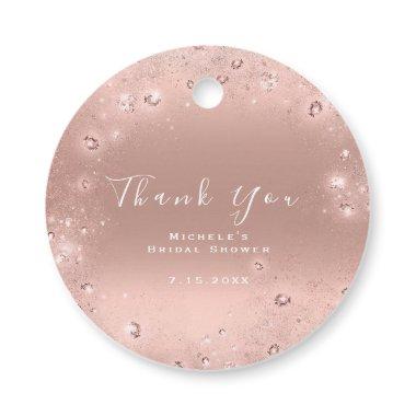 Thank You  Sweet 16th Blush Confetti Favor Tags