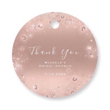 Thank You Bridal Shower Sweet 16th Blush Confetti Favor Tags