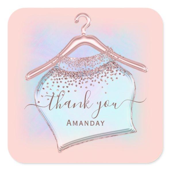 Thank You Bridal Shower Sweet 16th Boutique Square Sticker