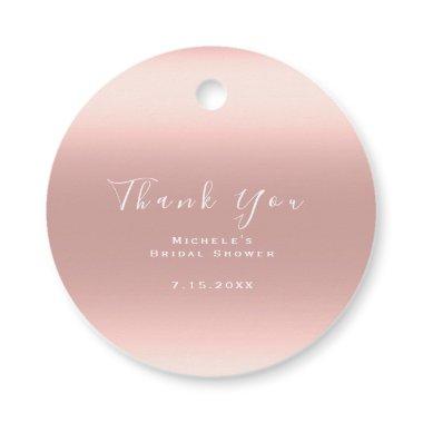 Thank You Bridal Shower Sweet 16th Ombre Blush Favor Tags