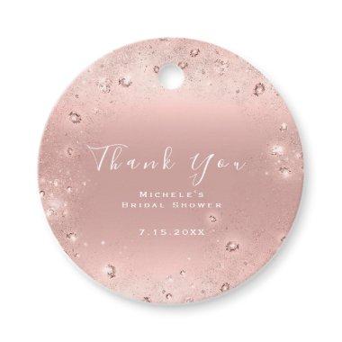 Thank You Bridal Shower Sweet 16th Ombre Blush Favor Tags