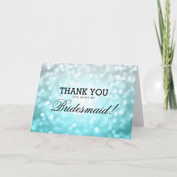 Thank You Bridesmaid Beach Ombre Glitter Lights