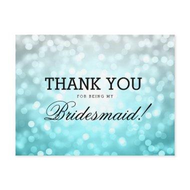 Thank You Bridesmaid Beach Ombre Glitter Lights Post