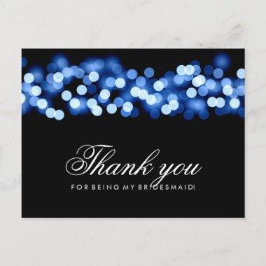 Thank You Bridesmaid Blue Hollywood Glam PostInvitations