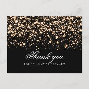 Thank You Bridesmaid Gold Midnight Glam PostInvitations
