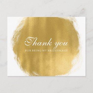 Thank You Bridesmaid Gold Paint Look PostInvitations