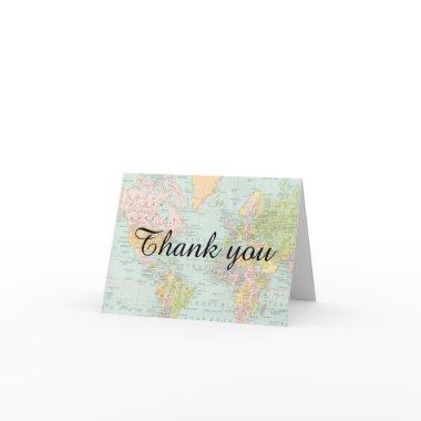 Thank You  - Multicolor World Map