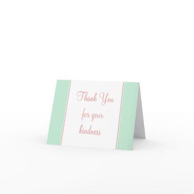 Thank You Invitations Peach and Mint Green