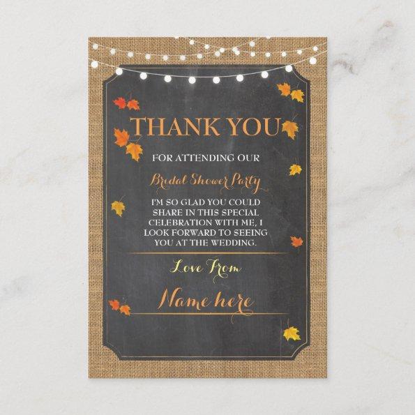 Thank You Invitations Fall In Love Bridal Shower Party