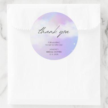 Thank you Cloud 9 Pastel Gradient  Classic Round Sticker