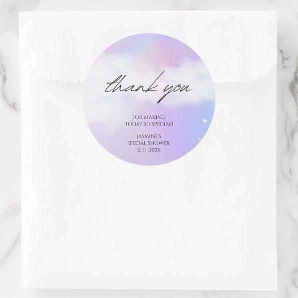 Thank you Cloud 9 Pastel Gradient  Classic Round Sticker
