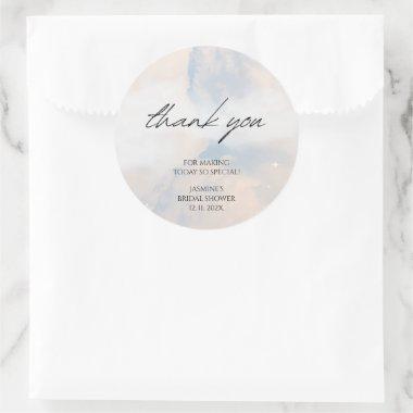 Thank you Cloud 9 Pastel Gradient  Classic Round Sticker
