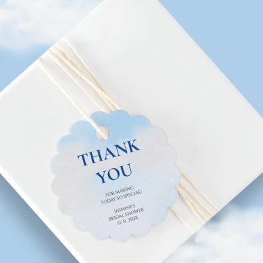 Thank you Cloud 9 Pastel Gradient Bridal Shower Favor Tags