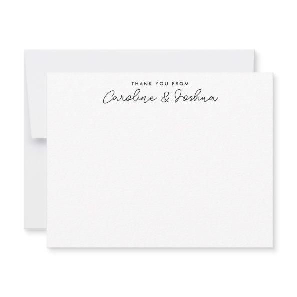 Thank You Couple Newlywed Name Wedding Stationery Note