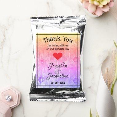 Thank You Favor Chic Script Names Modern Rustic Coffee Drink Mix