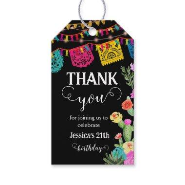 Thank you Fiesta Cactus Mexican Floral Gift Tag