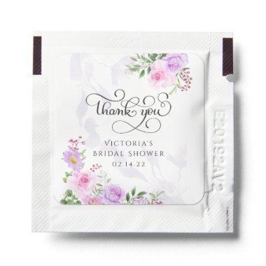 Thank You Floral Elegant Bridal Shower Hand Sanitizer Packet