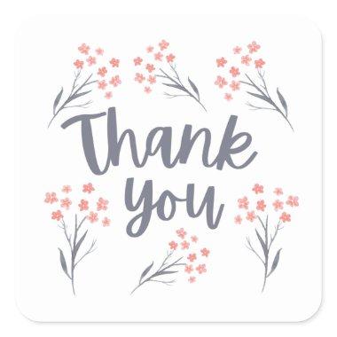 Thank You Floral Envelope Seals