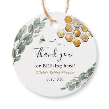 Thank you for Bee-ing here Eucalyptus Favor Tag