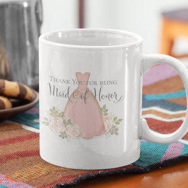 Thank You for being my Maid of Honor Blush Pink Coffee Mug