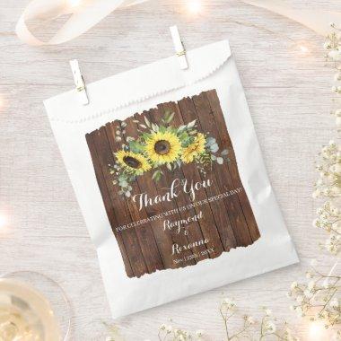Thank You for Coming Sunflowers Wedding Favor Bag