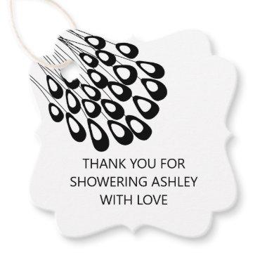 Thank You for Showering With Love Bridal Shower Favor Tags