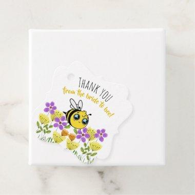 Thank You From The Bride To Bee Bridal Shower Favor Tags