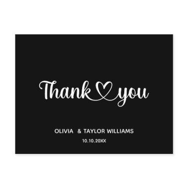 Thank You Heart Minimalist Black And White Post