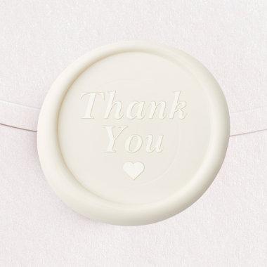 Thank You Heart Wax Seal Sticker