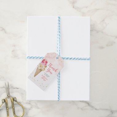 Thank you ice cream Bridal Shower Favor Gift Tags