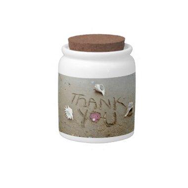 Thank you in the sand shells & beach candy jar
