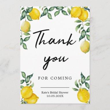 Thank you Lemons party sign Invitations