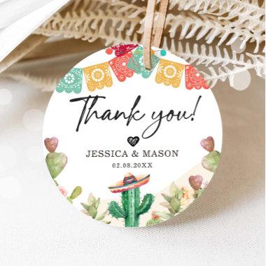 Thank You Love and Thanks Fiesta Cactus Shower Favor Tags